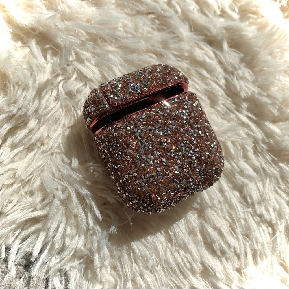 Glittery Copper & Silver  AirPods Case